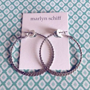 Marlyn Schiff - Clary Braided Classic Hoops, silver